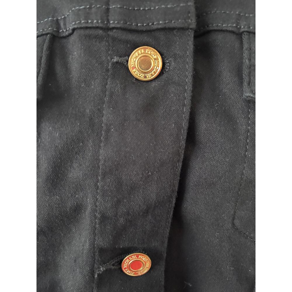 Michael Kors - Pre-Owned Black Cotton Denim Jacket Size XL - Picture 2 of 7